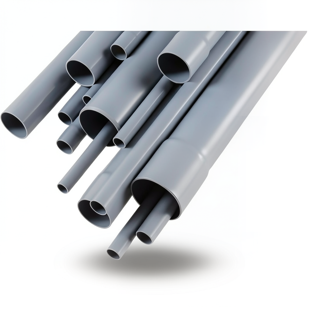 UPVC Pipes 6 Bar Pressure 140 mm OD 4.1 mm Thickness Gray