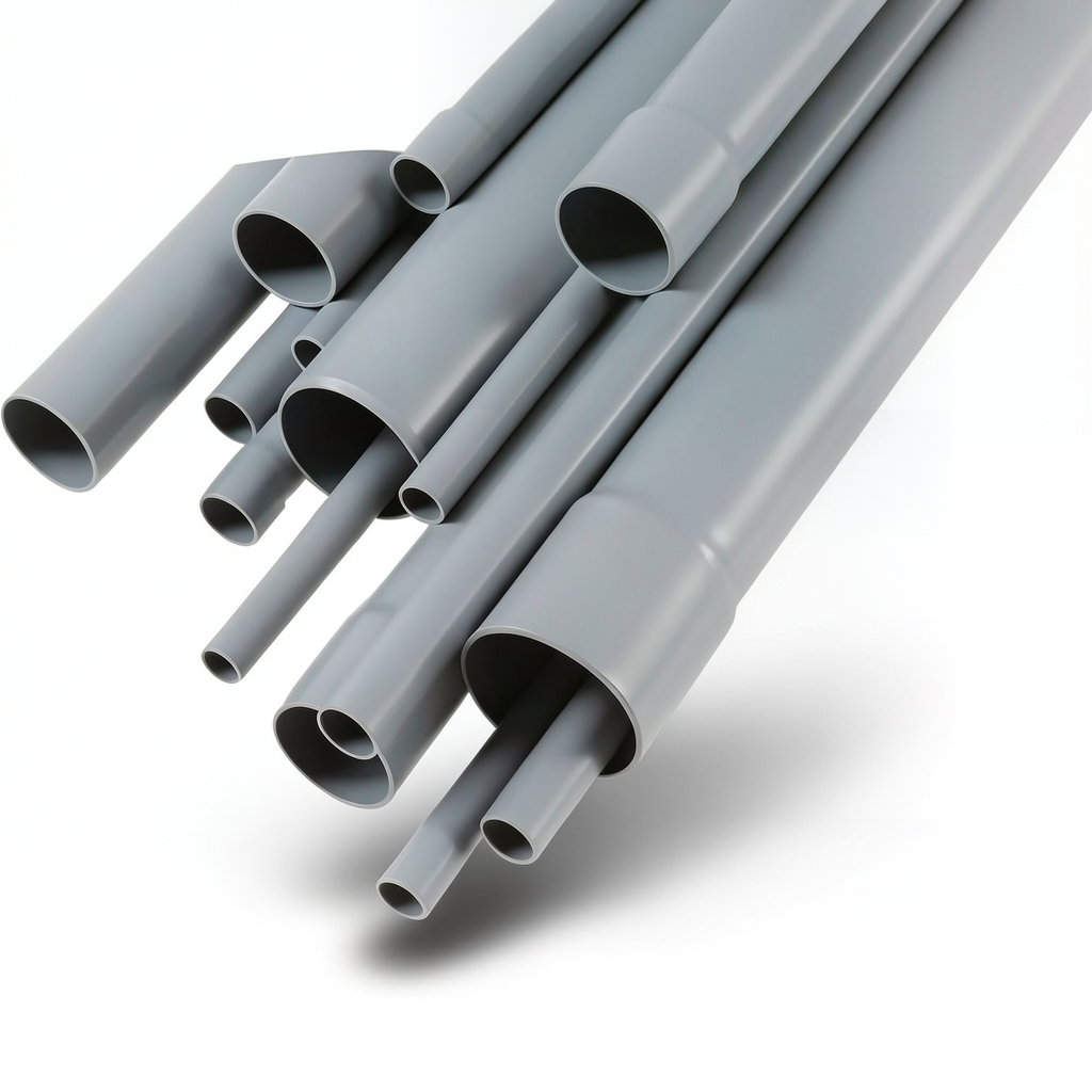 UPVC Pipes Nominal Pressure 6 Bar Outside Diameter 250 mm Thickness 7.3 mm Gray
