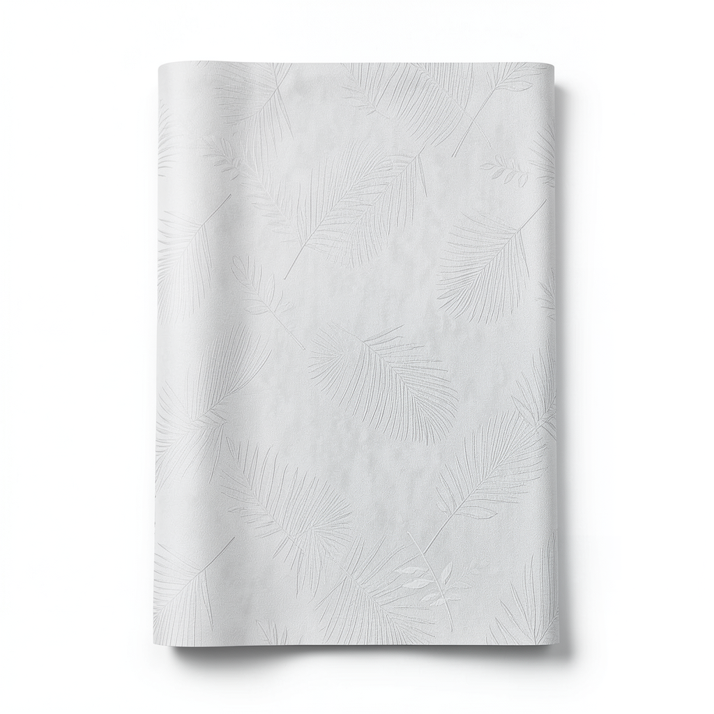 German Leaf Patterned Wallpaper 10m x 0.53m Light Gray, Model 02579-05