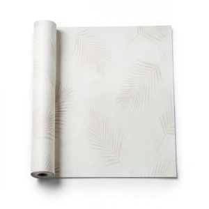German Leaf Patterned Wall Covering 10m x 0.53m Light Beige