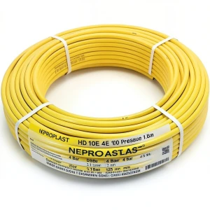 أنابيب HDPE PE 100 ضغط 4 بار قطر خارجي 125 مم سمك 3.1 مم لون أصفر | نيبروبلاست