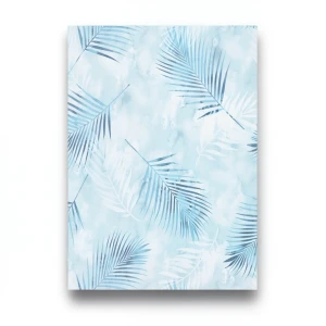 Leaf Patterned Wall Decoration 10m x 0.53m Cyan, Model 02579-20