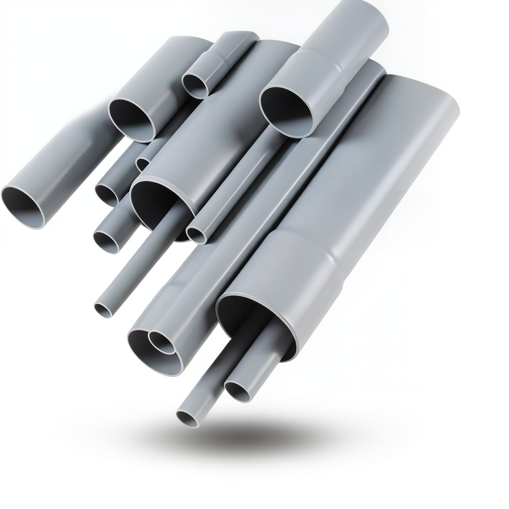 UPVC Pipes Nominal Pressure 2 Bar Outside Diameter 125 mm Thickness 1.8 mm Gray