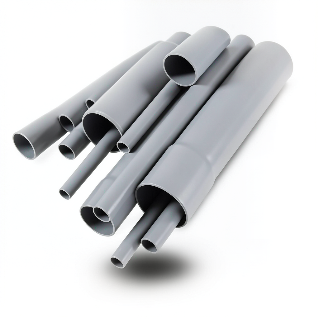 UPVC Pipes Nominal Pressure 2 Bar Outside Diameter 125 mm Thickness 1.8 mm Gray