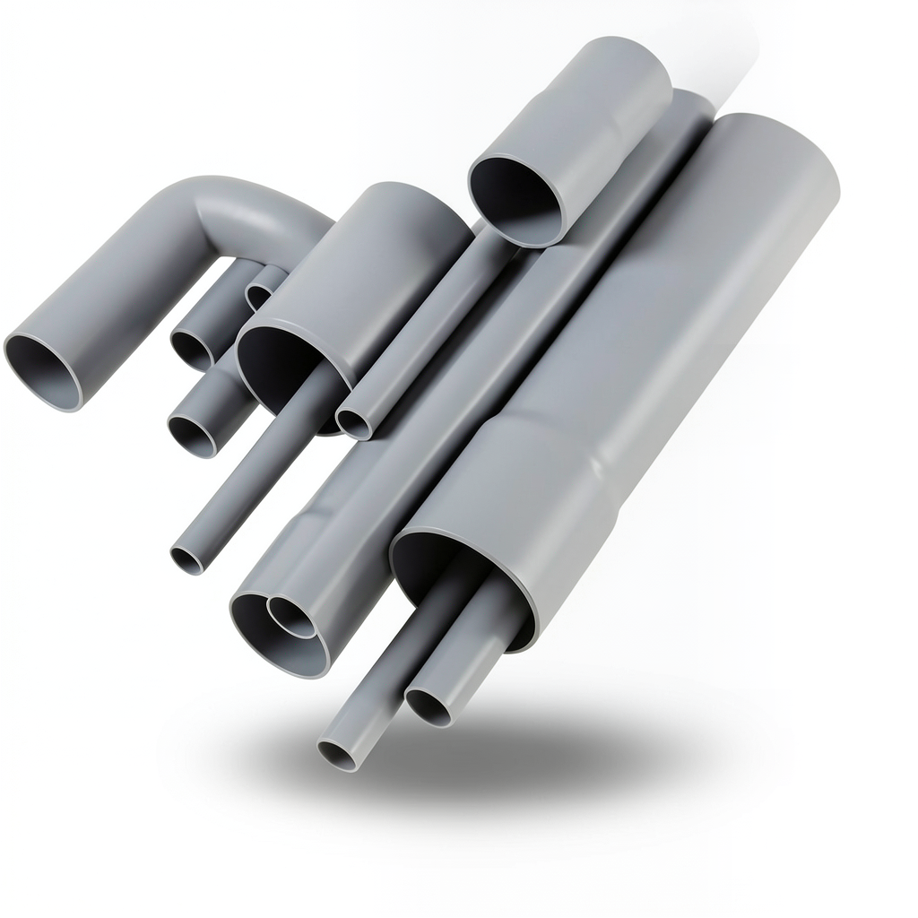 UPVC Pipes Nominal Pressure 2 Bar Outside Diameter 160 mm Thickness 1.8 mm Gray