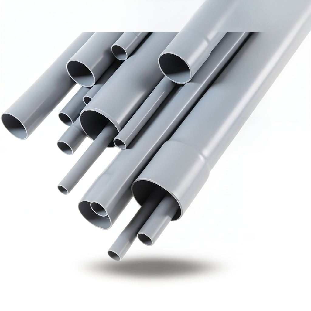 UPVC Pipes Pressure 4 Bar Outside Diameter 90 mm Thickness 1.8 mm Gray