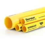 مواسير HDPE نيبروبلاست PE 100 ضغط 4 بار قطر خارجي 355 مم سمك 8.7 مم أصفر | نيبروبلاست