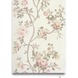 Italian Wallpaper Floral Design Light Beige, Size 10mx0.70m, Model 15001