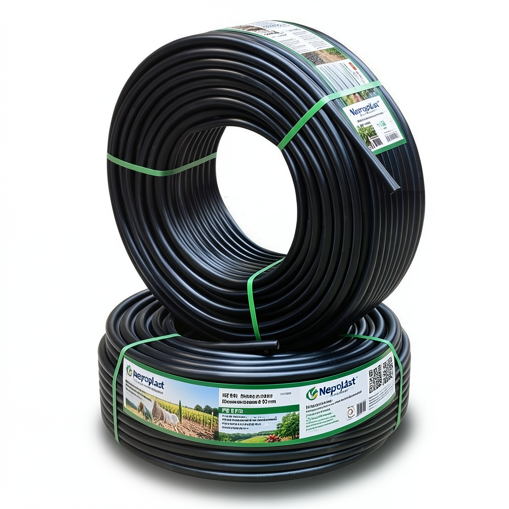 أنابيب HDPE نيبروبلاست PE 80 ضغط 3.2 بار قطر خارجي 90 مم سمك 2.2 مم لون اسود | نيبروبلاست