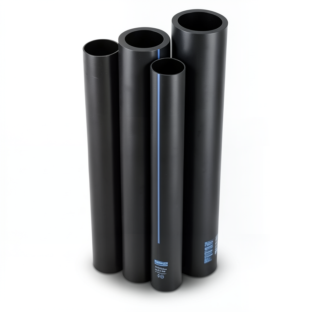 مواسير HDPE PE 100 ضغط 4 بار قطر خارجي 250 مم سمك 6.2 مم لون اسود | نيبروبلاست