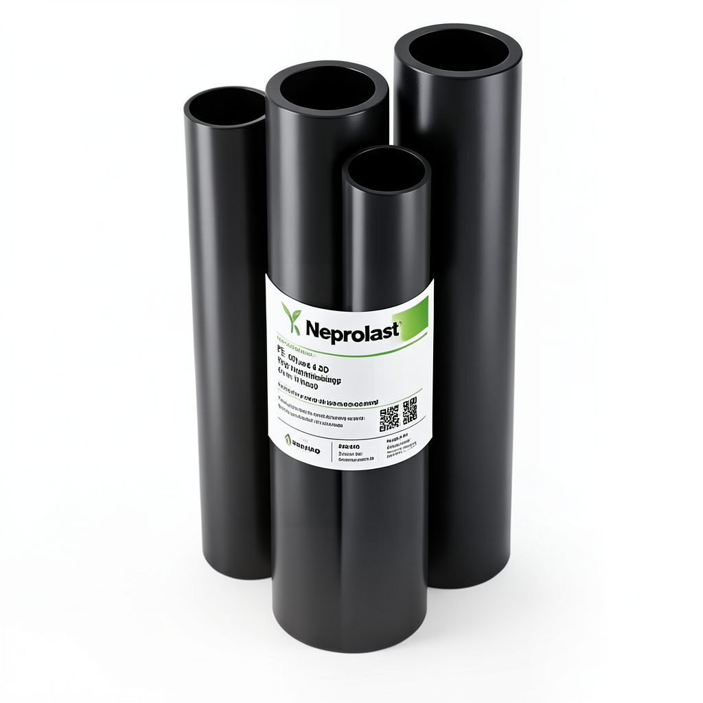 مواسير HDPE نيبروبلاست PE 100 ضغط 4 بار قطر خارجي 280 مم سمك 6.9 مم لون اسود | نيبروبلاست