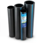 مواسير HDPE PE 100 ضغط 4 بار قطر خارجي 355 مم سمك 8.7 مم لون اسود | نيبروبلاست
