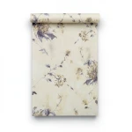 Italian Wall Covering Floral Design 10m x 1.06m Pale Beige