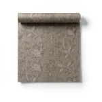 Italian Wallpaper Floral Design 10mx1.06m Dark Beige, Model 38008