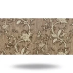 Italian Wallpaper Floral Design 10mx1.06m, Brown Color, Model 38011
