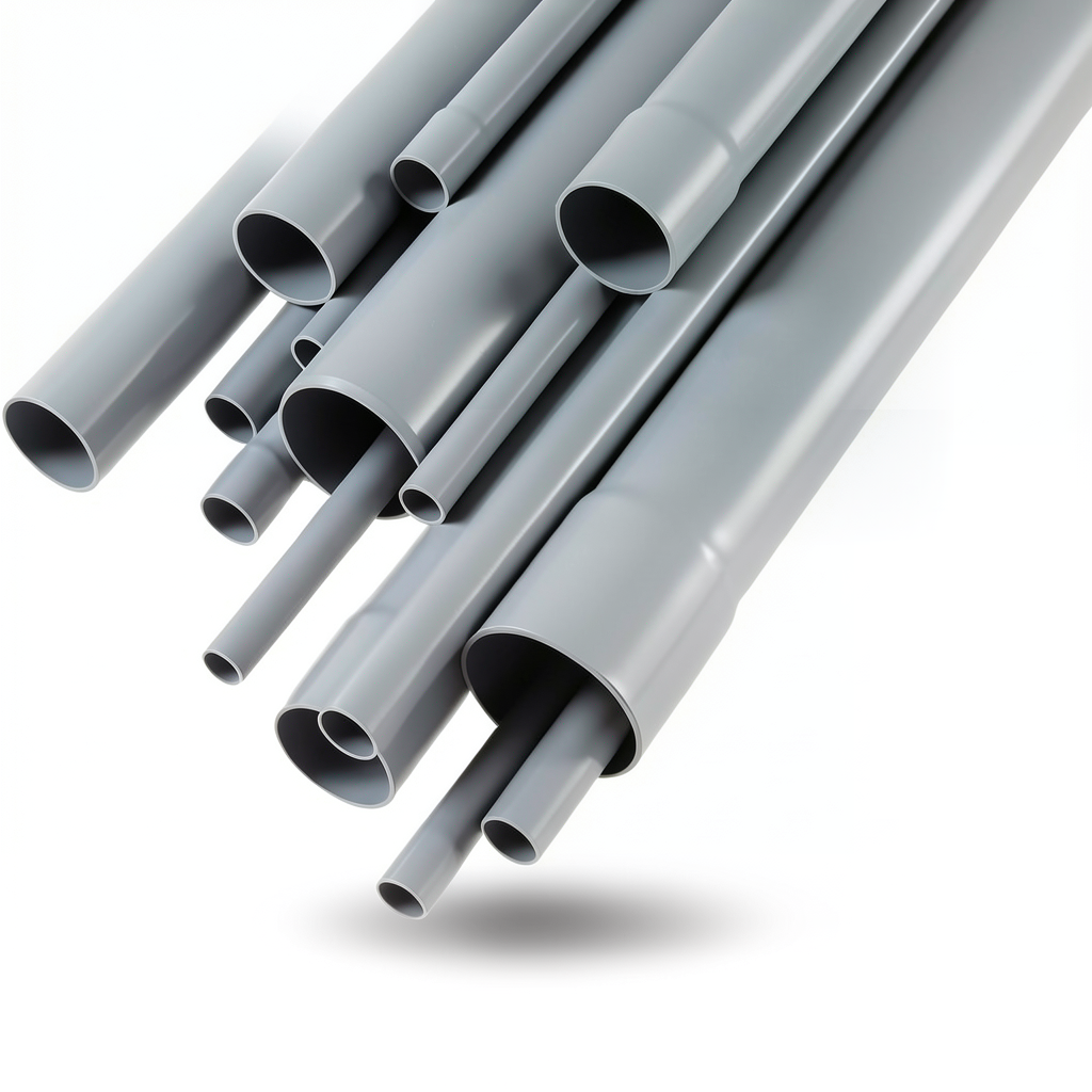 UPVC Pipes Nominal Pressure 4 Bar Outside Diameter 630 mm Thickness 12.4 mm Gray