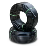 أنابيب HDPE PE 80 ضغط 3.2 بار قطر خارجي 125 مم سمك 3.1 مم لون اسود | نيبروبلاست