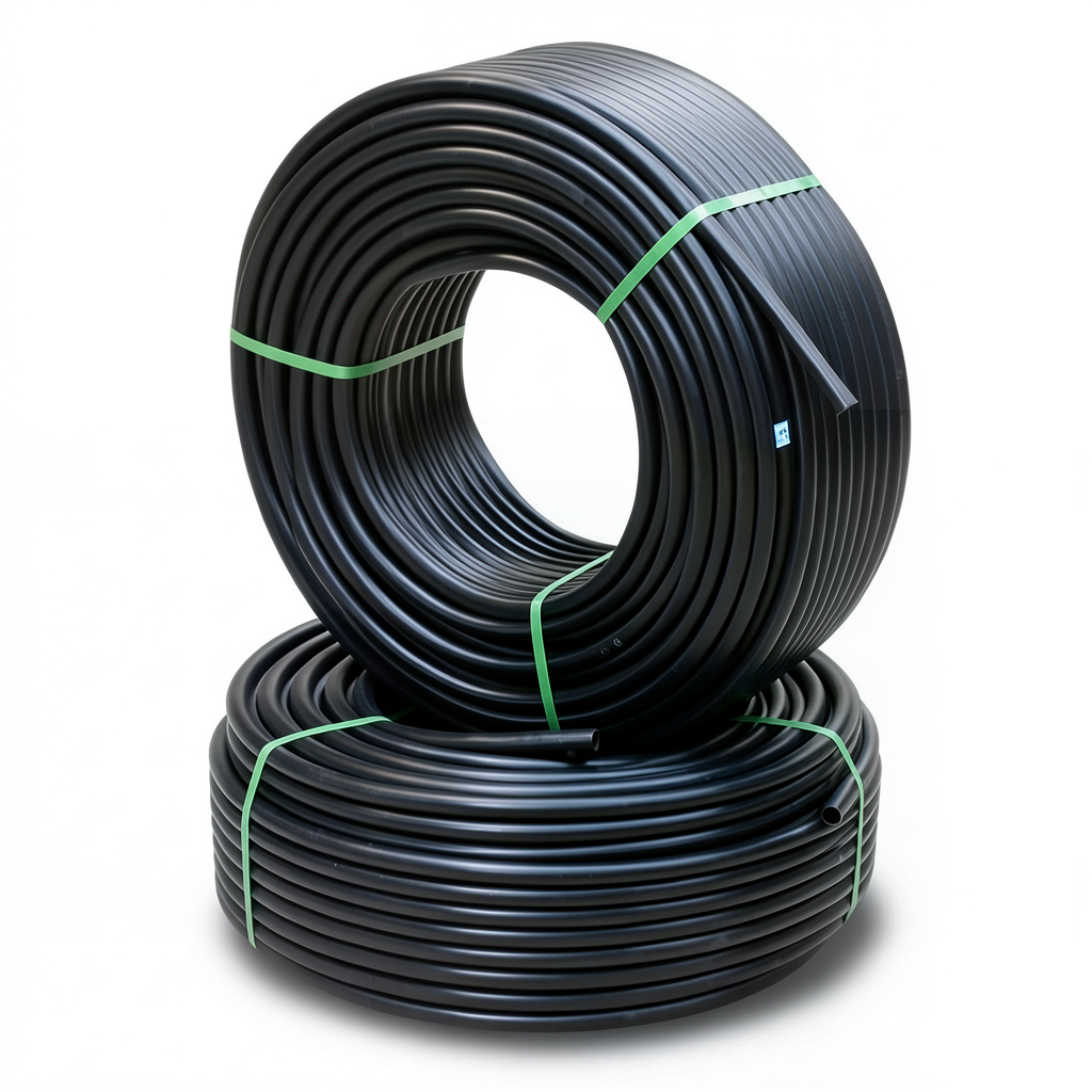 أنابيب HDPE PE 80 ضغط 3.2 بار قطر خارجي 125 مم سمك 3.1 مم لون اسود | نيبروبلاست
