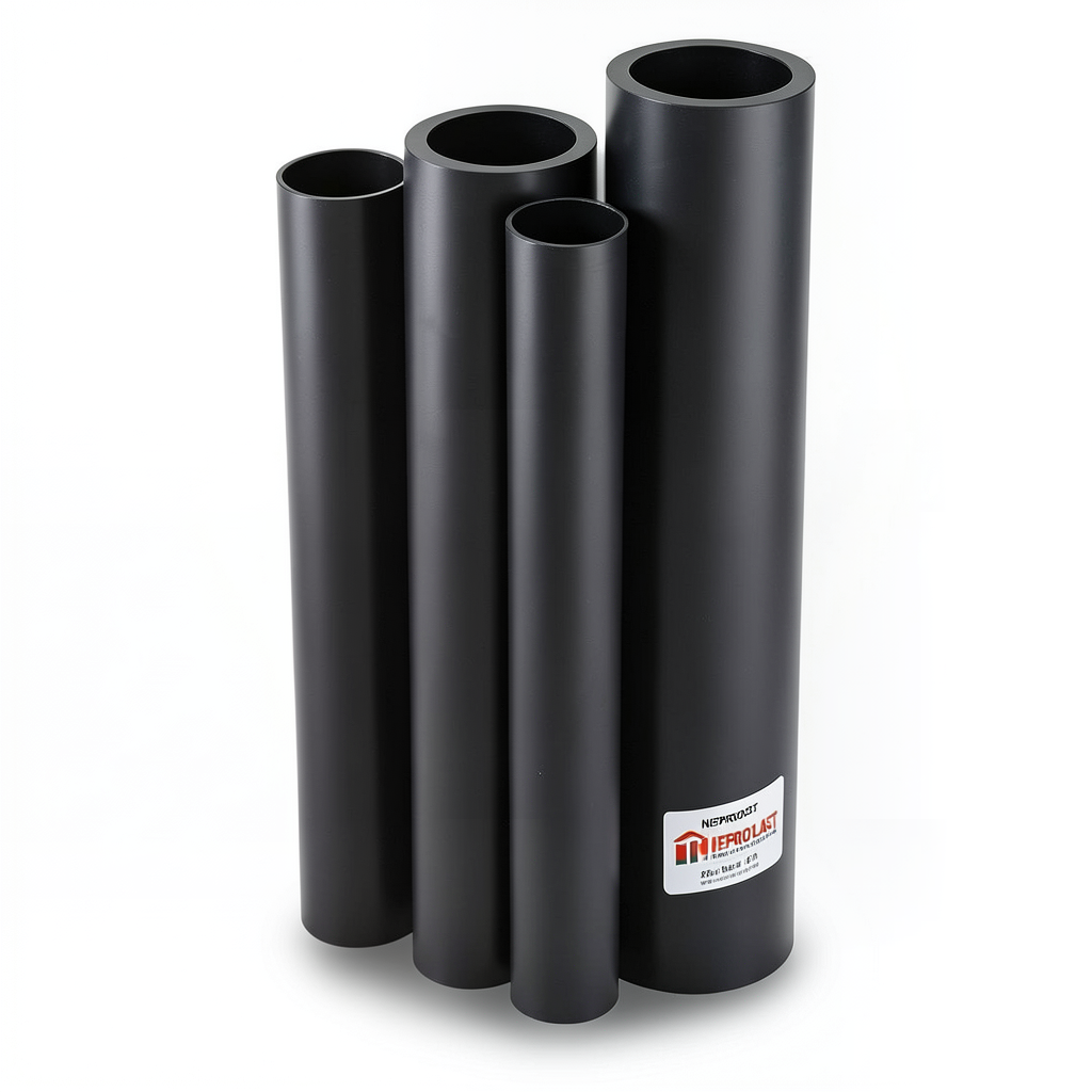 مواسير HDPE PE 100 ضغط 4 بار قطر خارجي 160 مم سمك 4.0 مم لون اسود | نيبروبلاست