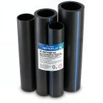 مواسير HDPE PE 100 ضغط 4 بار قطر خارجي 200 مم سمك 4.9 مم لون اسود | نيبروبلاست