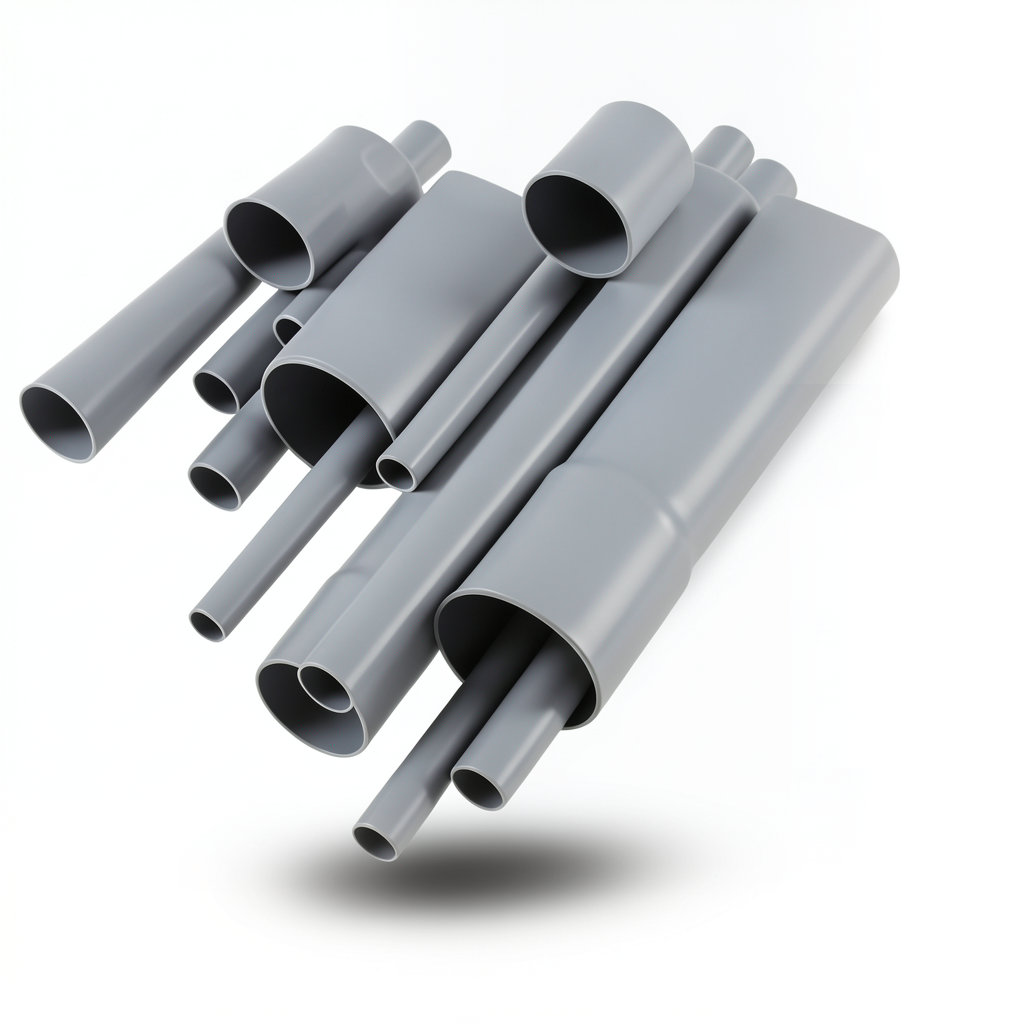 UPVC Pipes Nominal Pressure 2 Bar Outside Diameter 500 mm Thickness 4 mm Gray