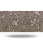 ورق حائط ايطالي تصميم ورود مقاس 10 م×1.06 م، لون بيج غامق، موديل 38008