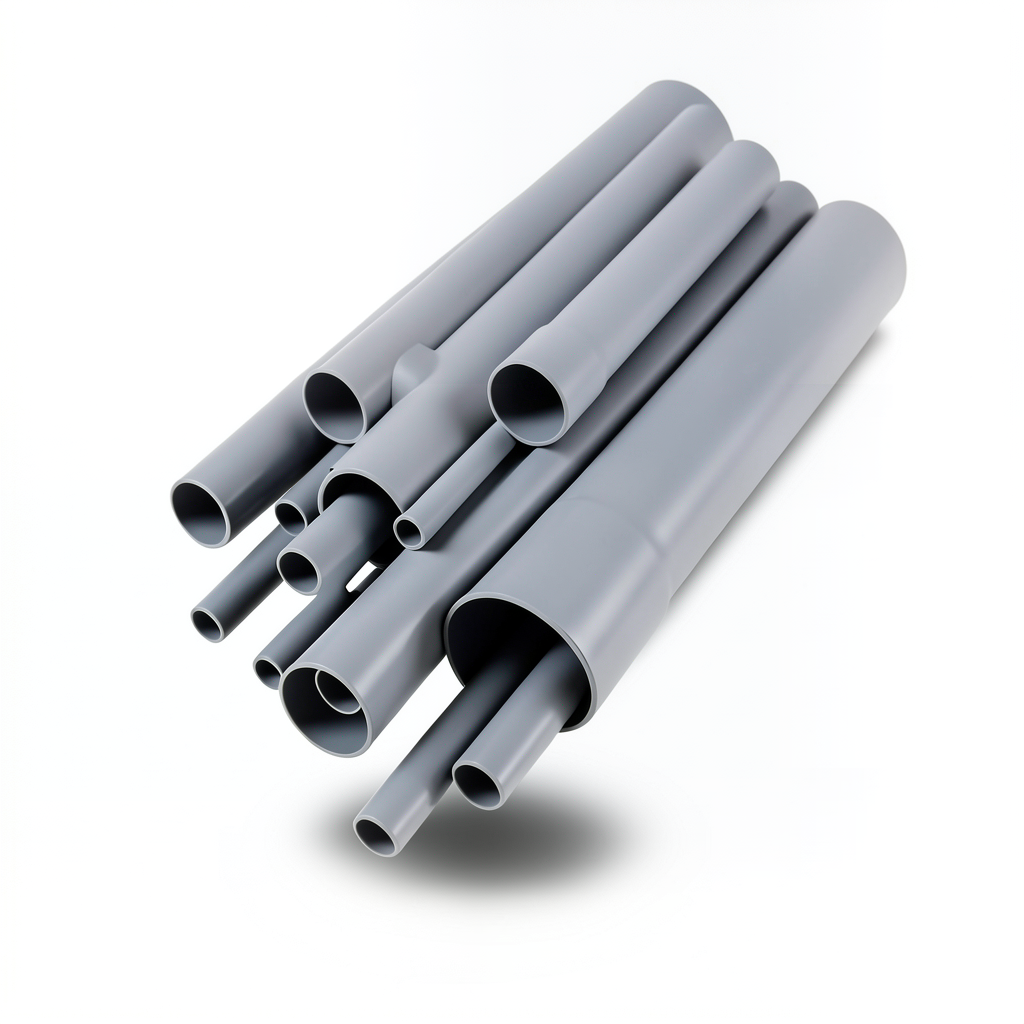 UPVC Pipes Nominal Pressure 4 Bar Outside Diameter 630 mm Thickness 12.4 mm Gray