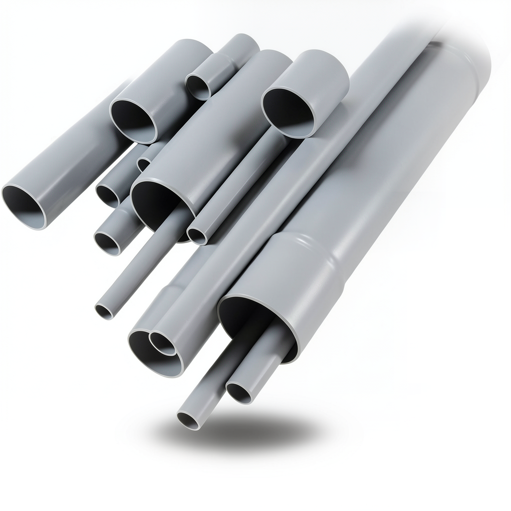 UPVC Pipes Pressure 10 Bar Outside Diameter 560 mm Thickness 26.7 mm Gray