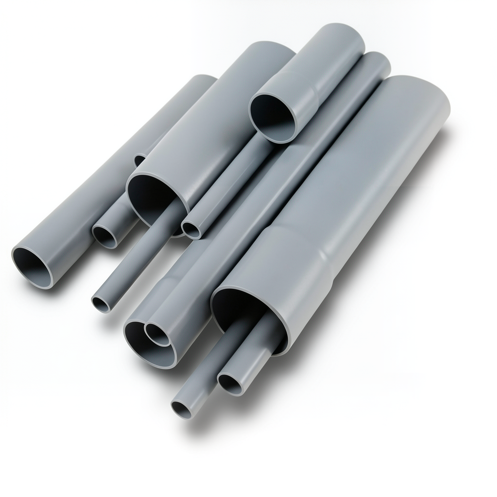 UPVC Pipes Nominal Pressure 2 Bar Outside Diameter 225 mm Thickness 1.8 mm Gray