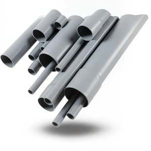 UPVC Pipes Nominal Pressure 2 Bar Outside Diameter 250 mm Thickness 2 mm Gray