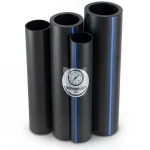 مواسير HDPE PE 100 ضغط 4 بار قطر 400 مم سمك 9.8 مم لون اسود | نيبروبلاست