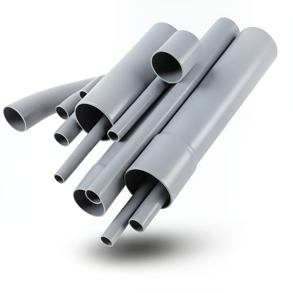 مواسير UPVC ضغط 2 بار قطر 450 مم سمك 3.6 مم لون رمادي