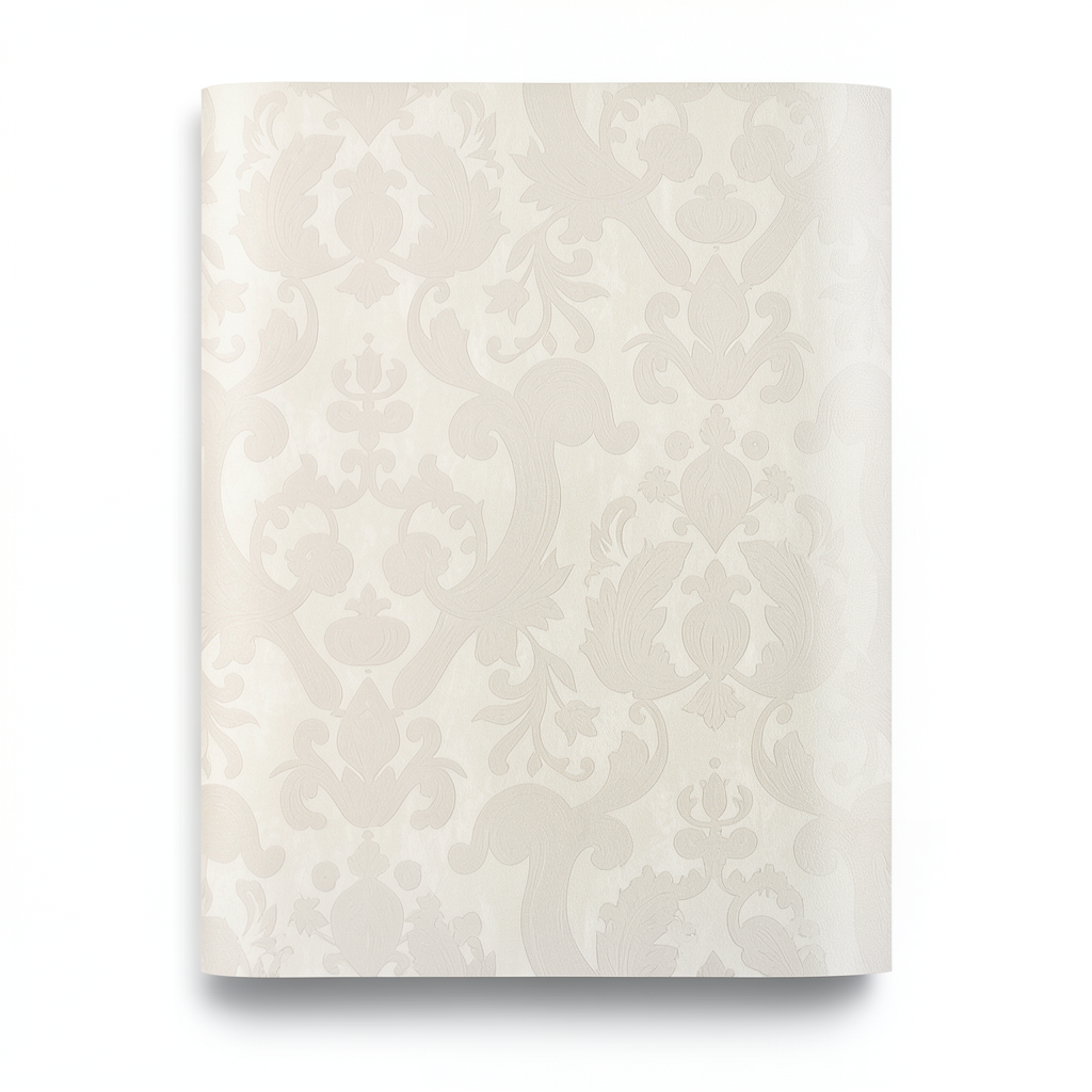 Classic Wallpaper Length 10m, Width 0.70m, Pale Beige Color, Model 15017
