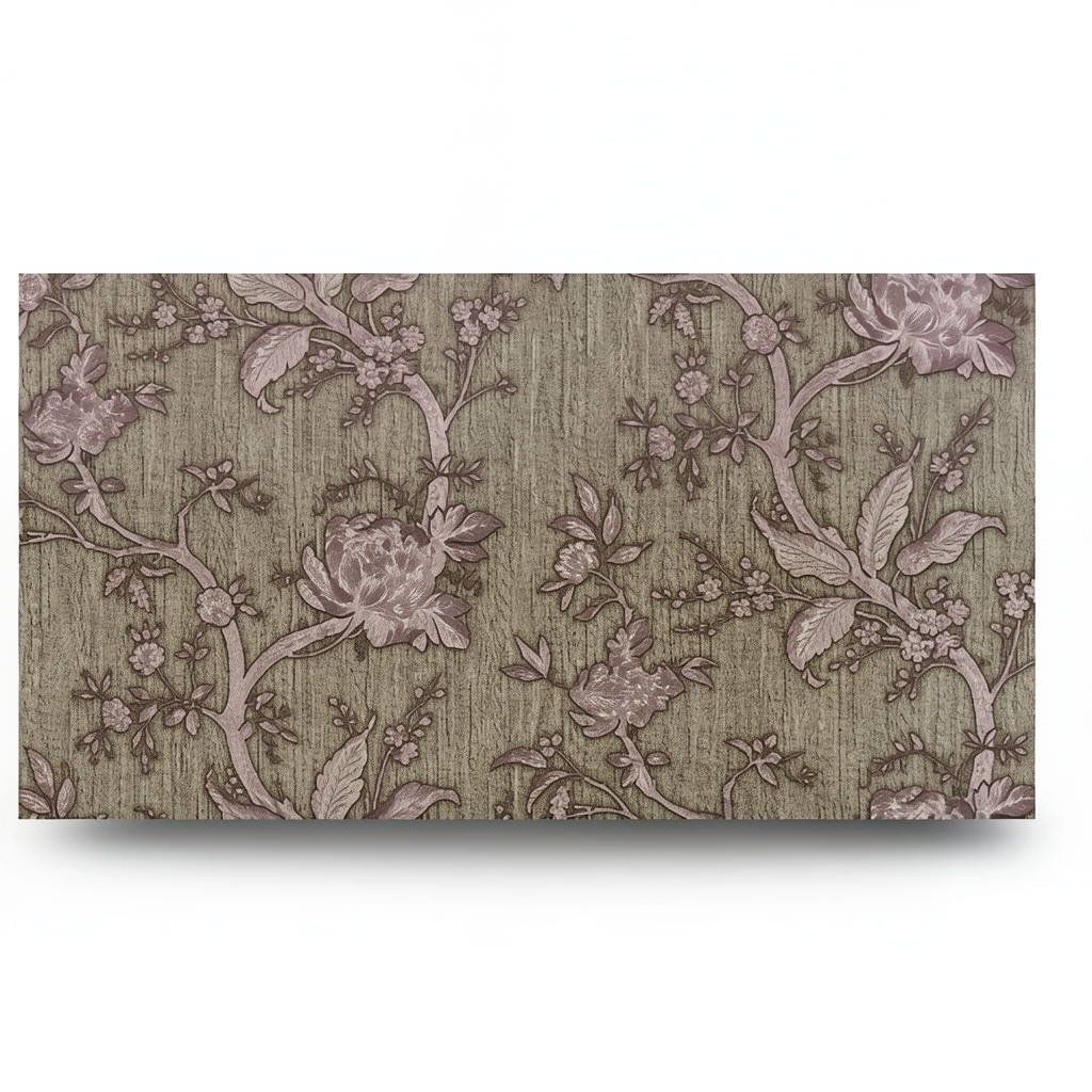 Italian Wallpaper Floral Design 10mx1.06m Dark Beige, Model 38008