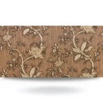 Italian Wallpaper Floral Design 10mx1.06m, Brown Color, Model 38011