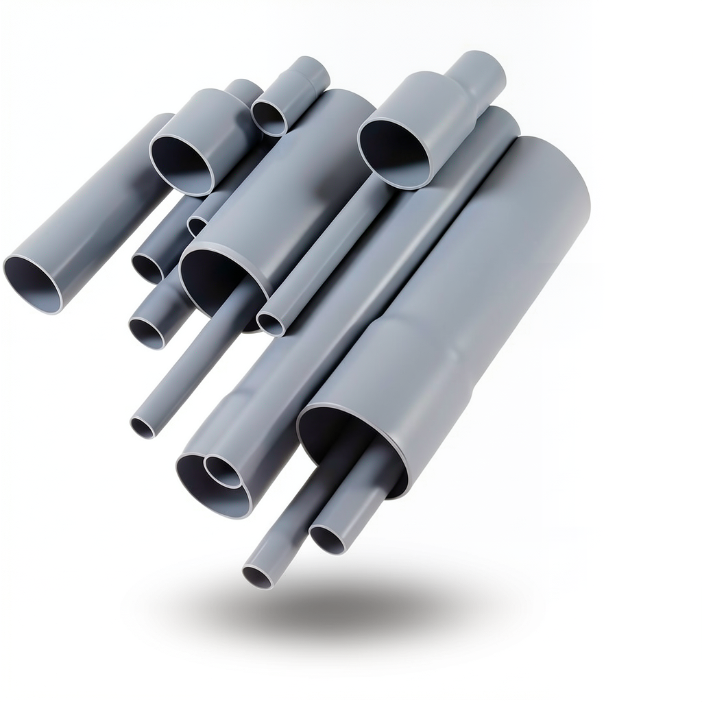 UPVC Pipes Nominal Pressure 10 Bar Outside Diameter 450 mm Thickness 21.5 mm Gray