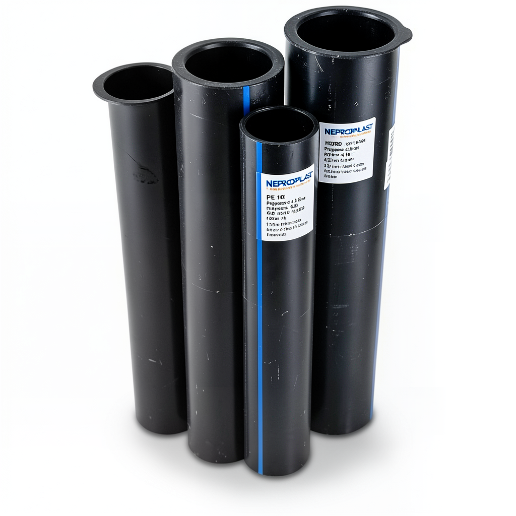 مواسير HDPE PE 100 ضغط 4 بار قطر 450 مم سمك 11.0 مم لون اسود | نيبروبلاست