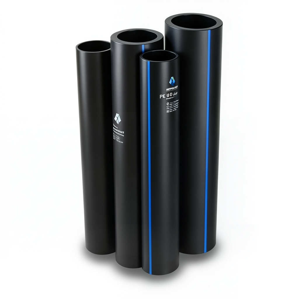 مواسير HDPE PE 100 ضغط 4 بار قطر خارجي 500 مم سمك 12.3 مم لون اسود | نيبروبلاست