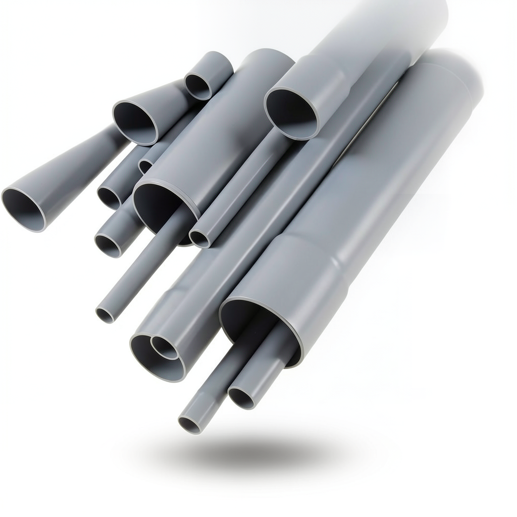 UPVC Pipes Nominal Pressure 2 Bar Outside Diameter 630 mm Thickness 2 mm Gray