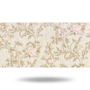 Wallpaper Floral Design 10mx1.06m Beige Color, Model 38010