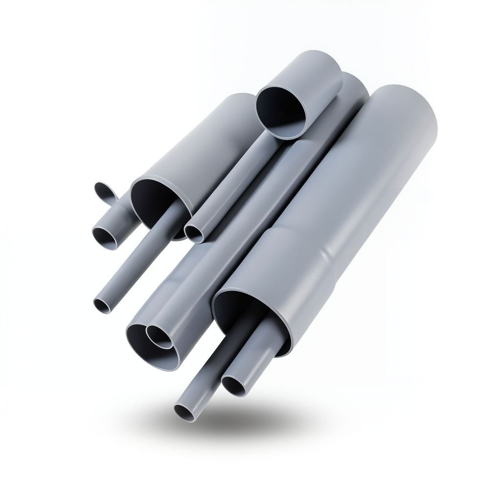 UPVC Pipes Nominal Pressure 10 Bar Outside Diameter 400 mm Thickness 19.1 mm Gray