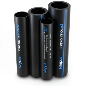 Neproplast HDPE Pipes PE 80 Pressure 3.2 Bar Outside Diameter 160 mm Thickness 4.0 mm Black | NEPROPLAST