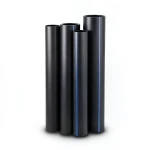 مواسير HDPE PE 100 ضغط 4 بار قطر 400 مم سمك 9.8 مم لون اسود | نيبروبلاست