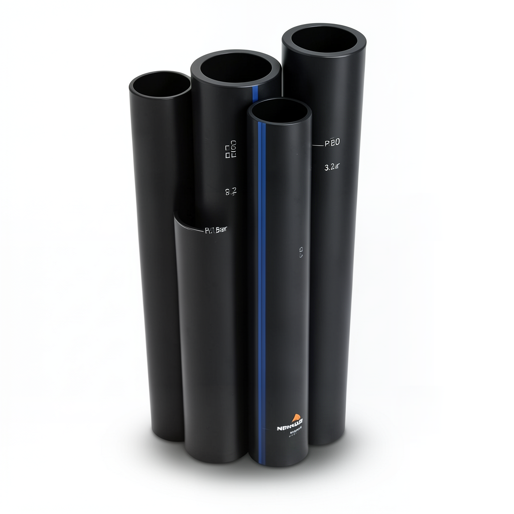 HDPE Pipes PE 80 Pressure 3.2 Bar Outside Diameter 355 mm Thickness 8.7 mm Black | NEPROPLAST