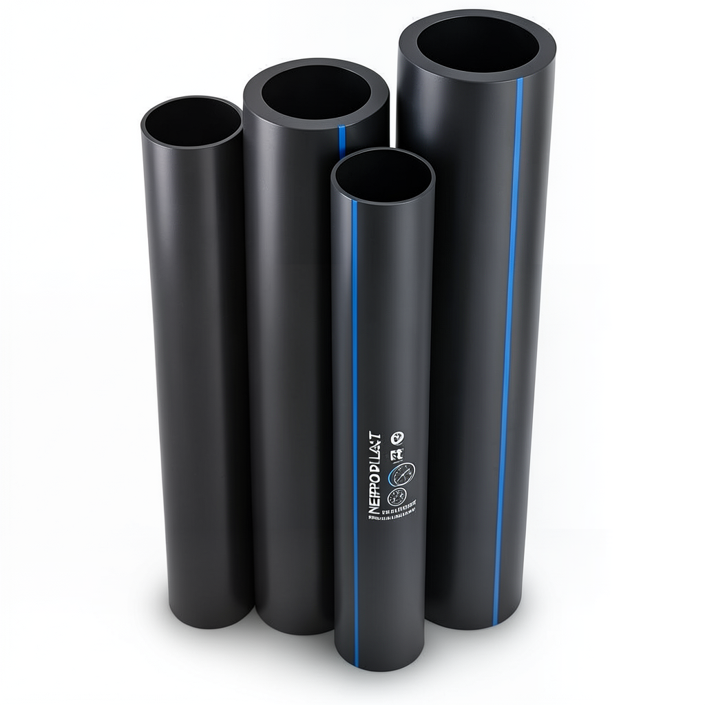 Neproplast HDPE Pipes PE 80 Pressure 3.2 Bar Outside Diameter 140 mm Thickness 3.5 mm Black | NEPROPLAST