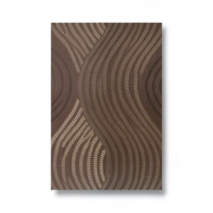 German Wavy Wall Covering 10m x 0.53m Brown, Model 10045-15