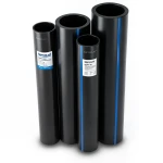 مواسير HDPE نيبروبلاست PE 80 ضغط 3.2 بار قطر خارجي 225 مم سمك 5.5 مم لون اسود | نيبروبلاست