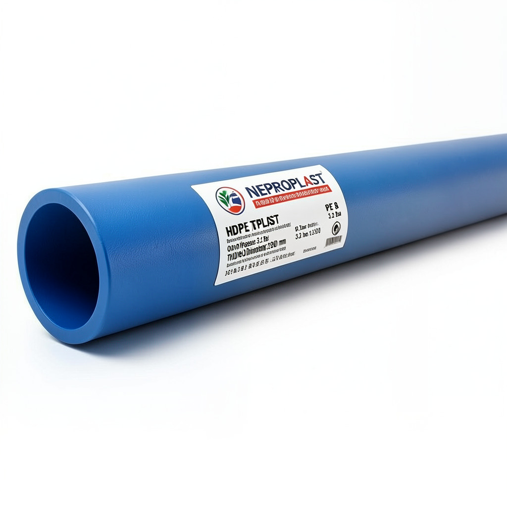 HDPE Pipes PE 80 Pressure 3.2 Bar Outside Diameter 280 mm Thickness 6.9 mm Blue | NEPROPLAST