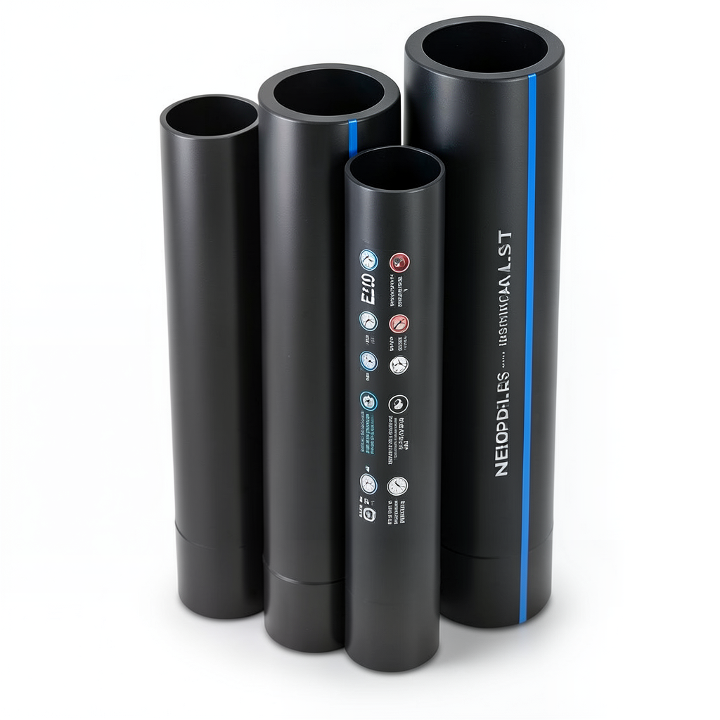 مواسير HDPE PE 80 ضغط 3.2 بار قطر خارجي 355 مم سمك 8.7 مم لون اسود | نيبروبلاست