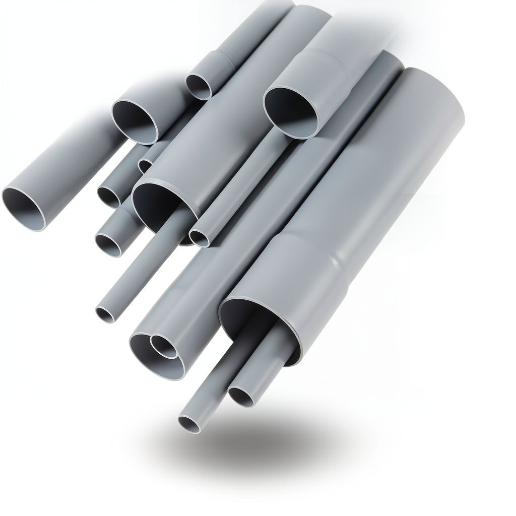 UPVC Pipes Nominal Pressure 6 Bar Outside Diameter 450 mm Thickness 13.2 mm Gray